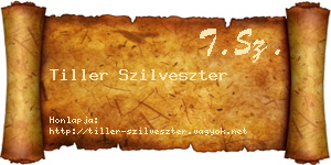 Tiller Szilveszter névjegykártya